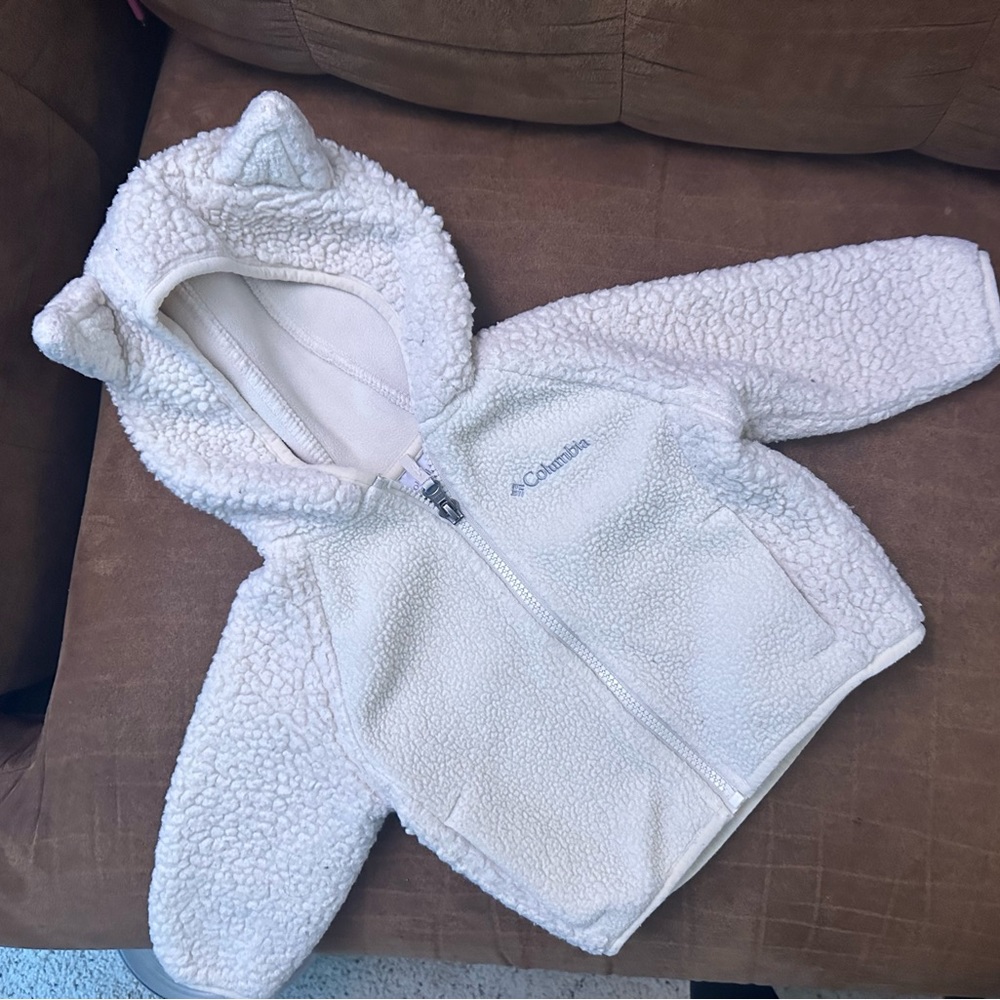 Infant Columbia animal ear hood fleece, 6-12 month
